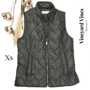 Vineyard Vines Womens Green Puffer Vest Sz XS